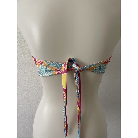 Kenny Flowers Swim Bikini Top Strapless Mayakoba Multicolor Swimwear - Picture 6 of 7
